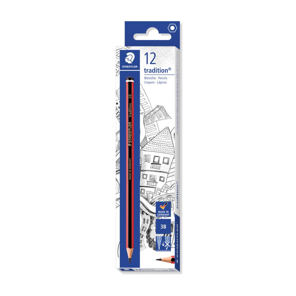 STAEDTLER TRADITION PENCILS #110 3B BX12