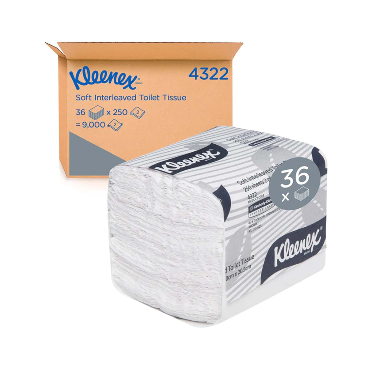 4322 I/T/T 250S 20.5CMX10CM 36C 2P KLEENEX