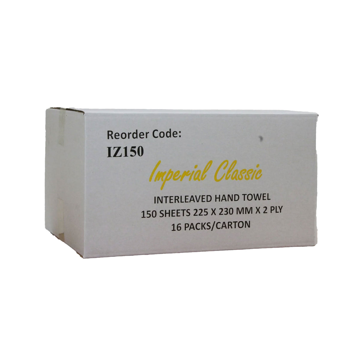 IZ150 HAND TOWEL INTERLEAVED 150S 23CM X 23CM 16PK 2PLY Z-FOLD (2400)