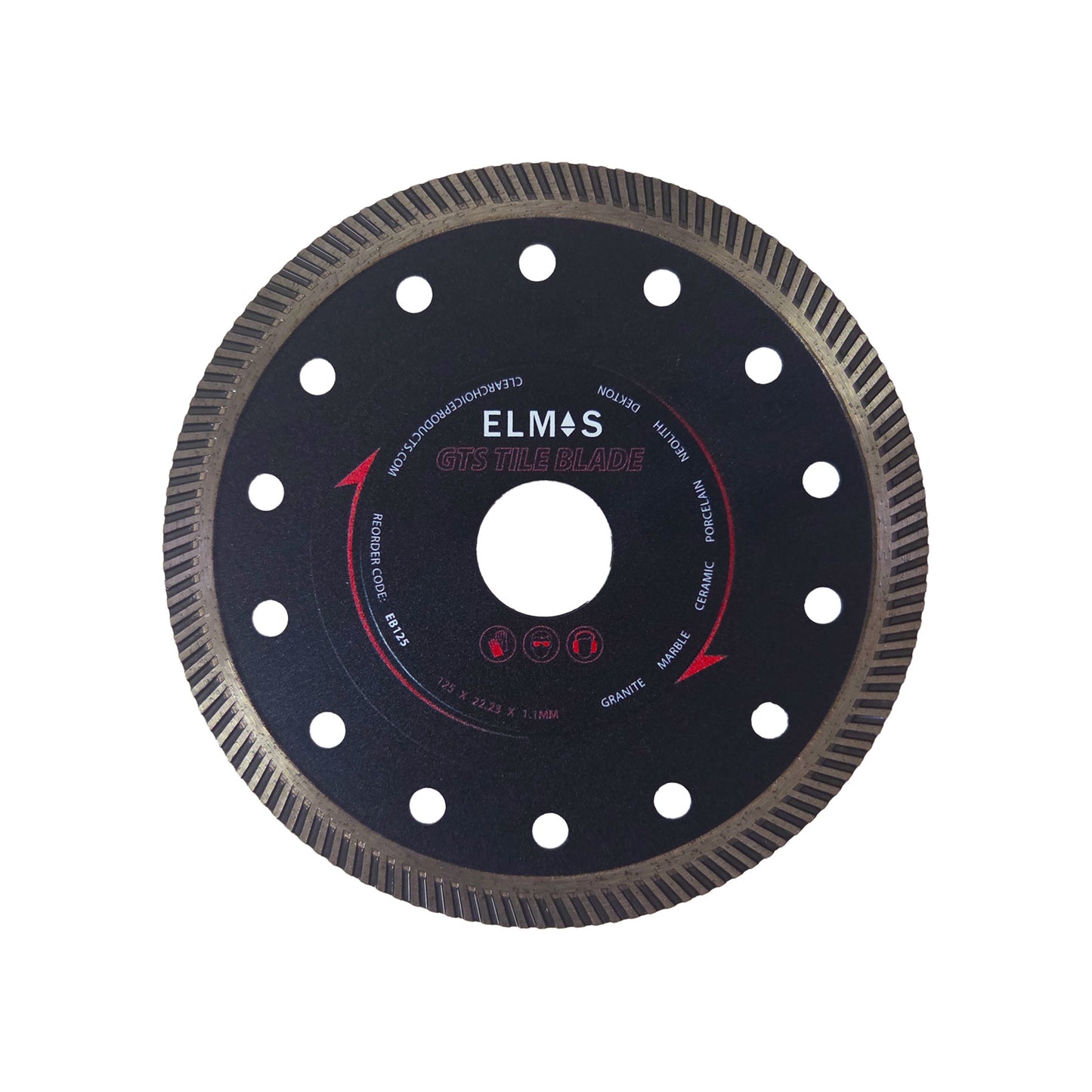 ELMAS GTS TILE BLADE 125 x 22.23 x 1.1MM