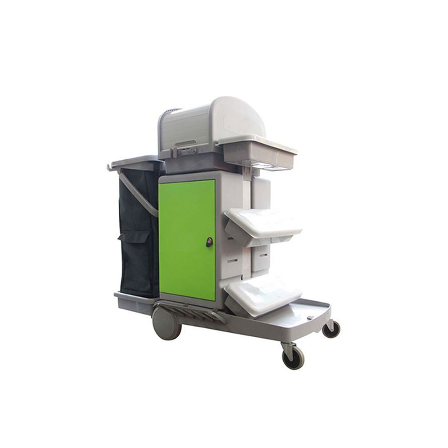 SUPA 清洁工推车橱柜推车,带平板拖把系统