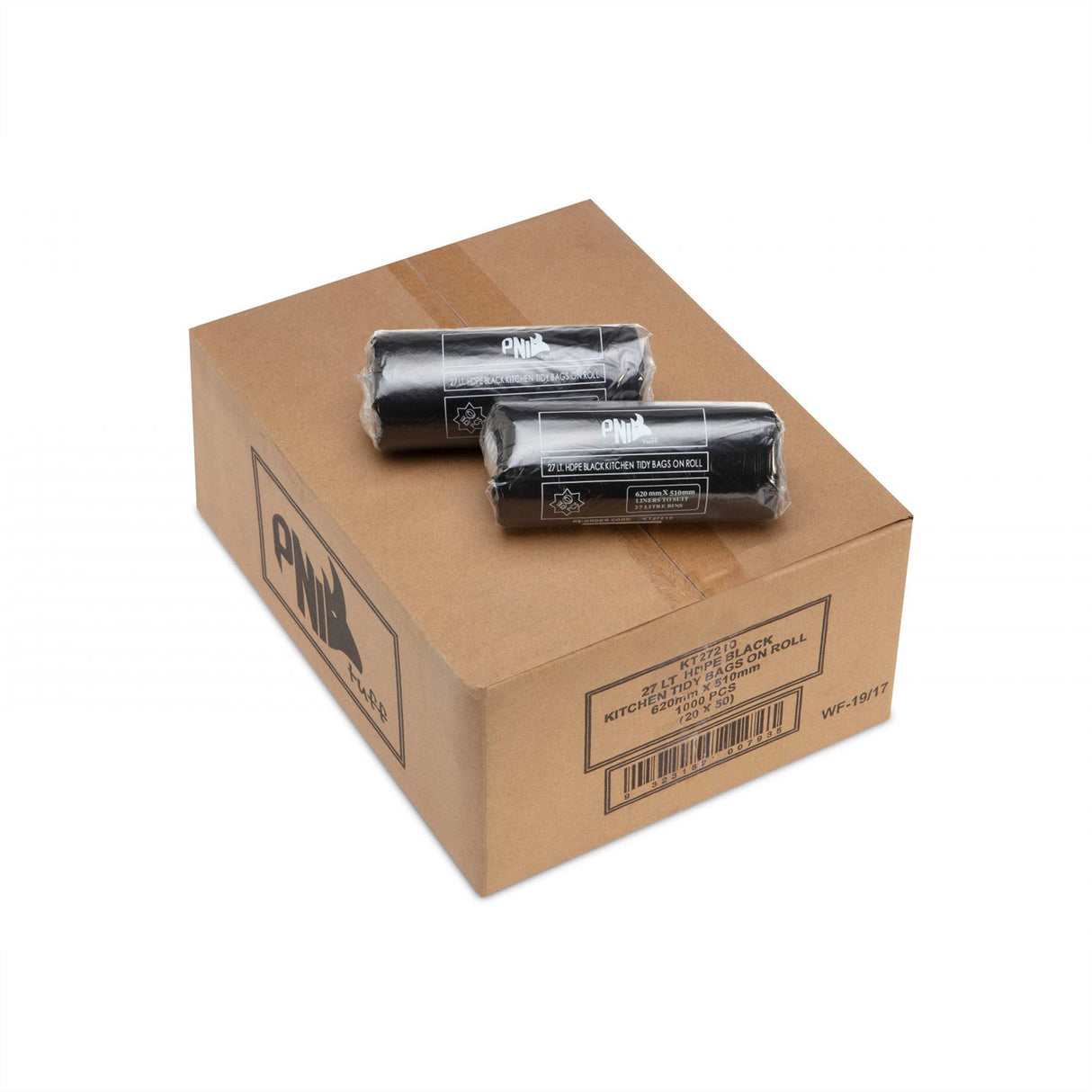 垃圾袋 027L 620X510 黑色卷装 1000 个 - KT27210