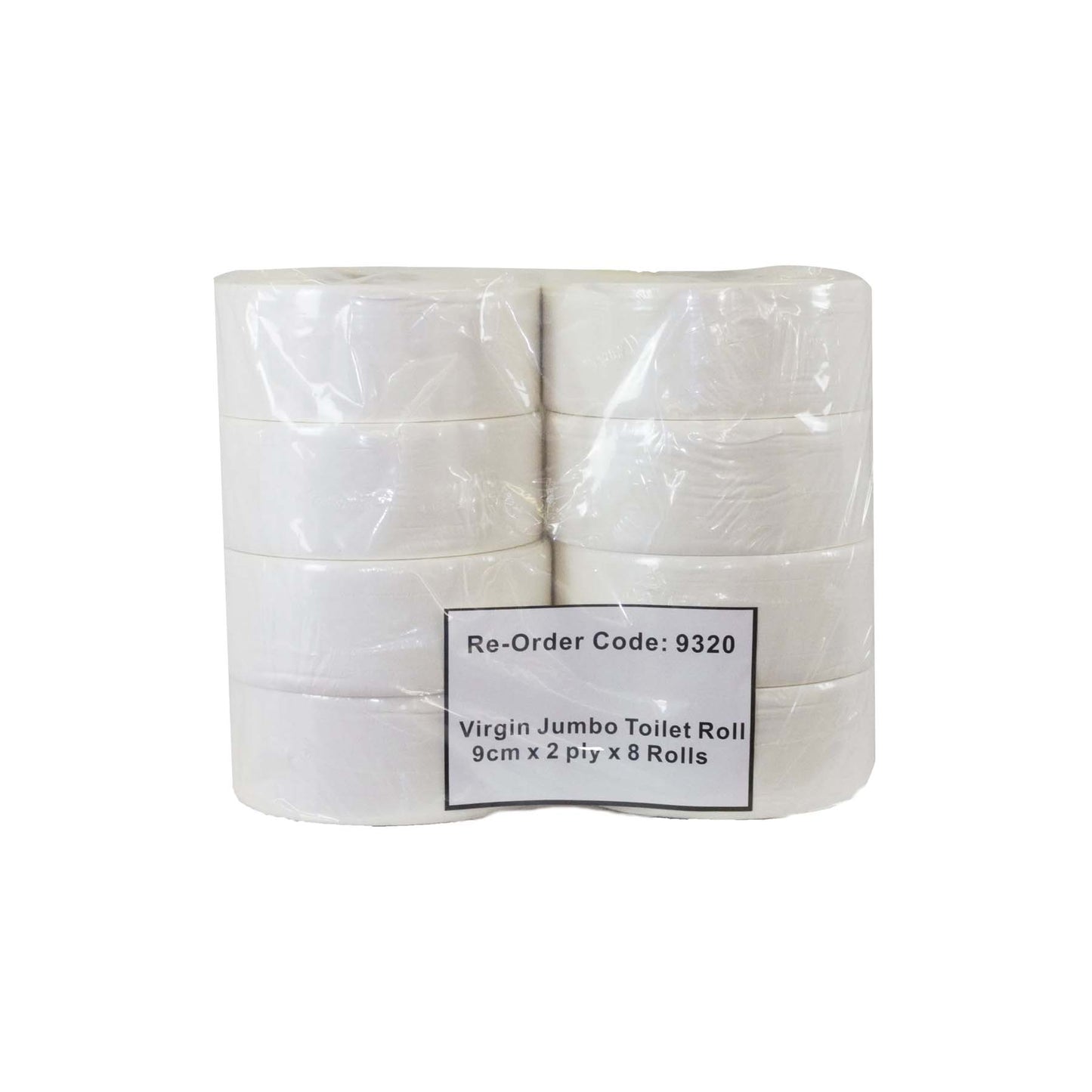 9320 - TOILET PAPER JUMBO ROLL 9CM 2 PLY 300M 8PK
