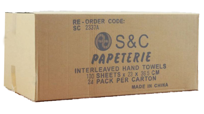 2337 HAND TOWEL INTERLEAVED 100S 23CM X 37CM 24PK