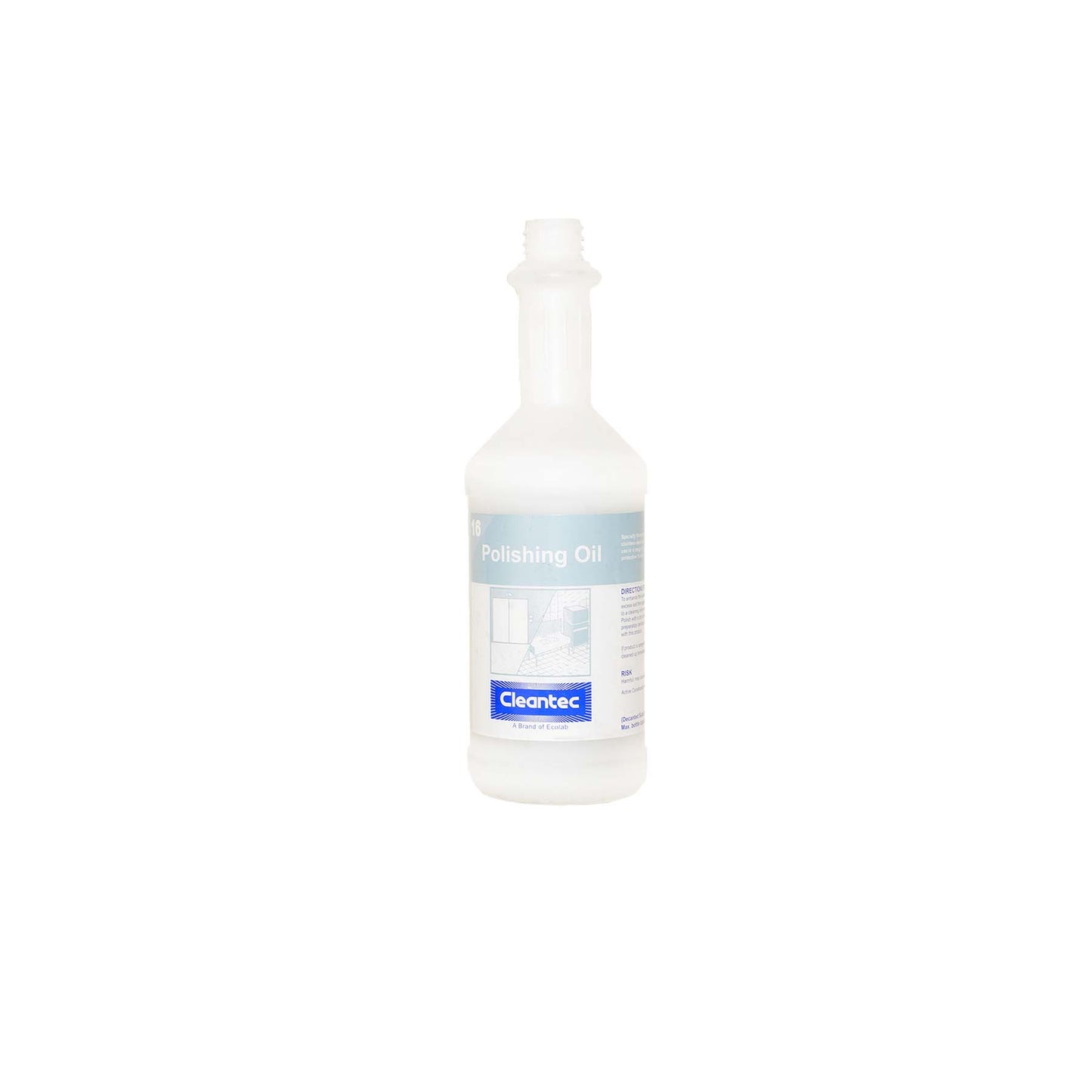 ECOLAB CLEANTEC EMPTY 750ML POLISHING OIL BOTTLE