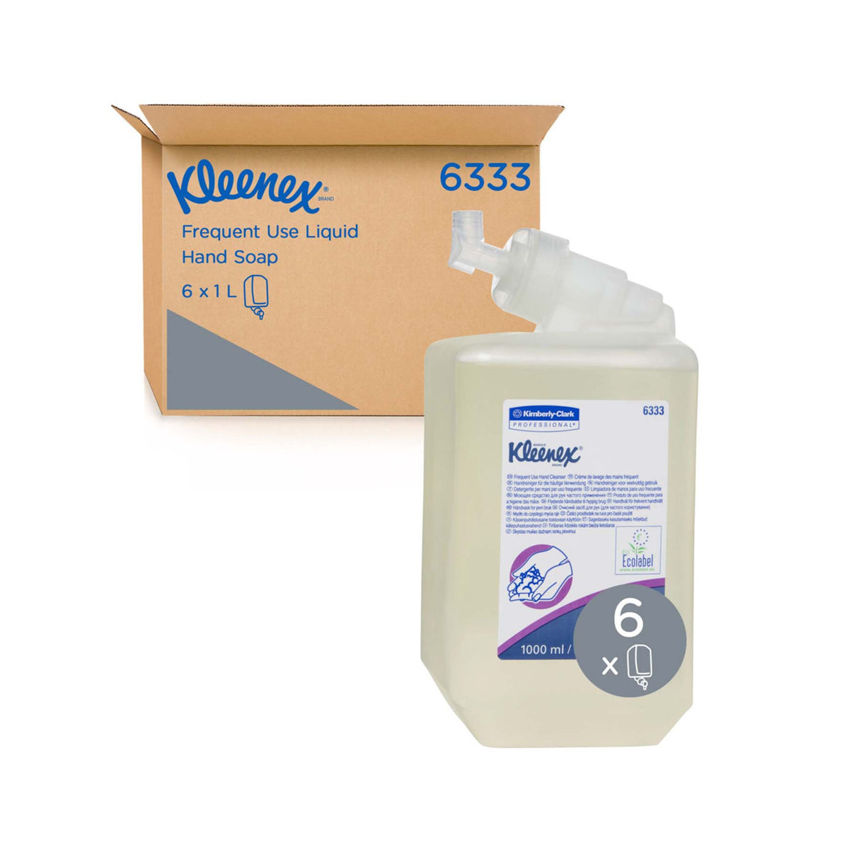 6333 KLEENEX LIQUID HAND CLEANSER 1000ML X 6