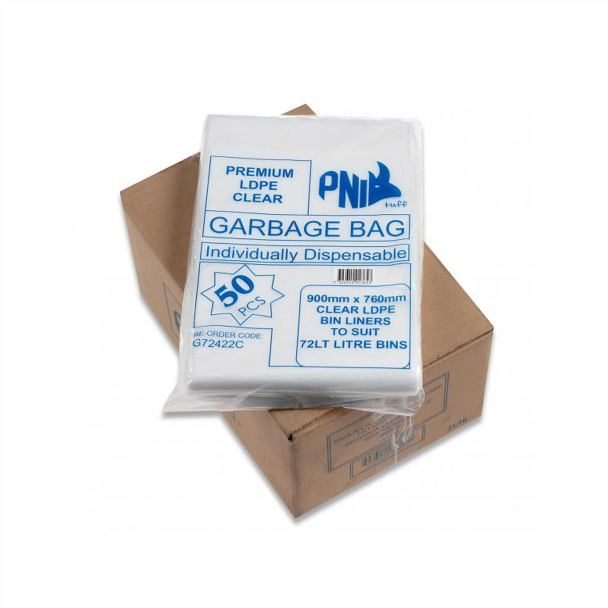 垃圾桶内衬 72L 900X760 透明 20UM 250 件 - G72422C