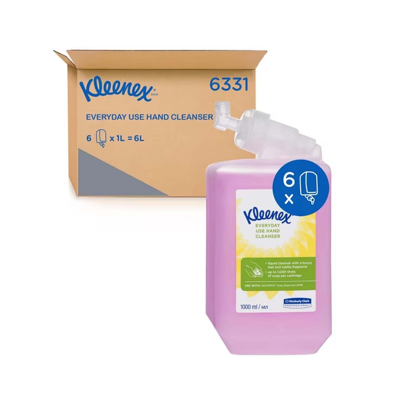 6331 KLEENEX EVERYDAY USE LIQUID HAND CLEANSER 6X1L KIMCARE
