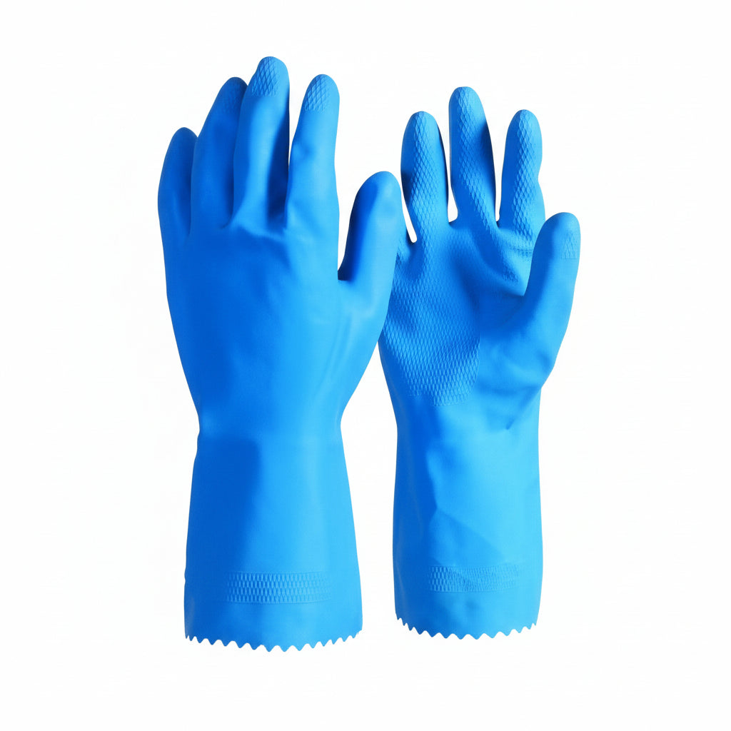 BASTION GLOVES RUBBER LARGE SIZE 9-9.5 BLUE