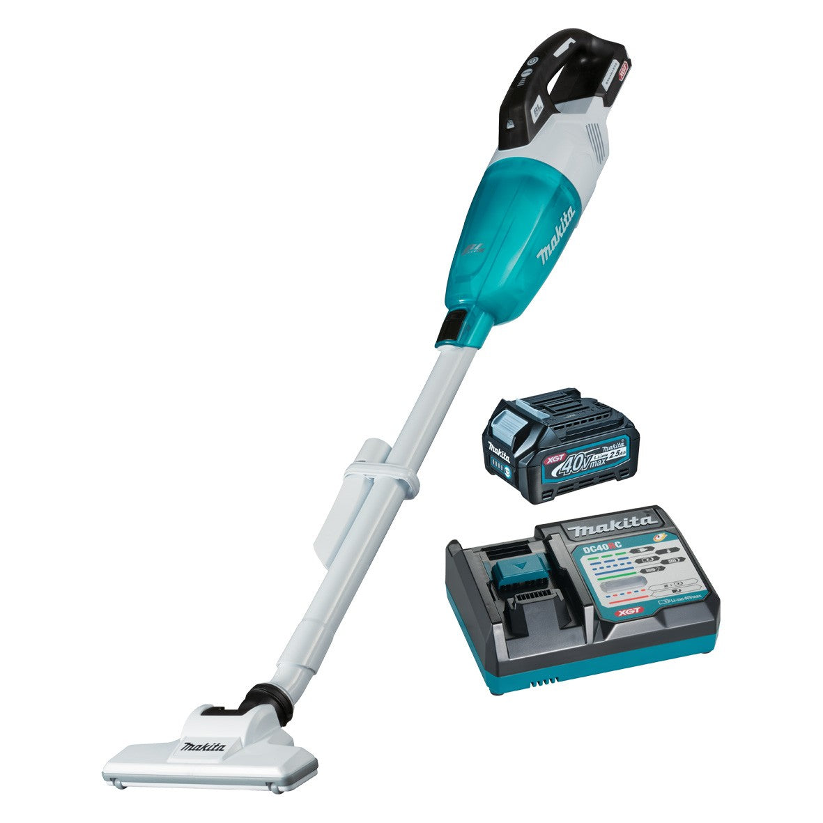 MAKITA CL002GZ01 40V MAX LI-ION XGT CORDLESS BRUSHLESS STICK VACUUM KIT .5Ah BATTERY + DC40RC CHARGER