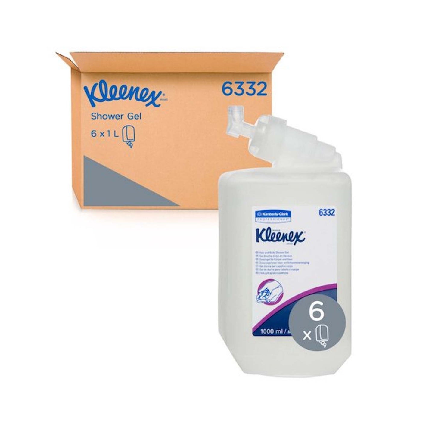 6332 HAIR & BODY SHOWER GEL 6X1000ML KLEENEX