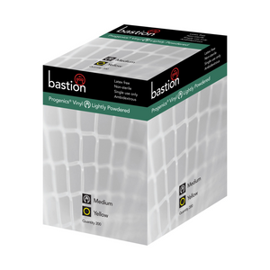 BASTION BPV3514 VINYL, LIGHTLY POWDERED, YELLOW, LARGE - CARTON/200 - PROGENICS