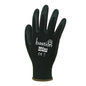 MILAN, BLACK NYLON GLOVES 13G, BLACK SANDY FOAM NITRILE PALM COATING  LARGE