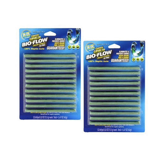 TIRAS DESODORIZADORAS Y LIMPIADOR DE DRENAJE BIO-FLOW GREEN GOBBLER