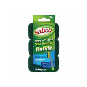 SABCO TRIGGER DISH SPONGE REFILL 3PK