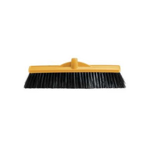 OATES 450MM WORKSHOP MEDIUM STIFF POLY BROOM - HEAD ONLY YELLOW