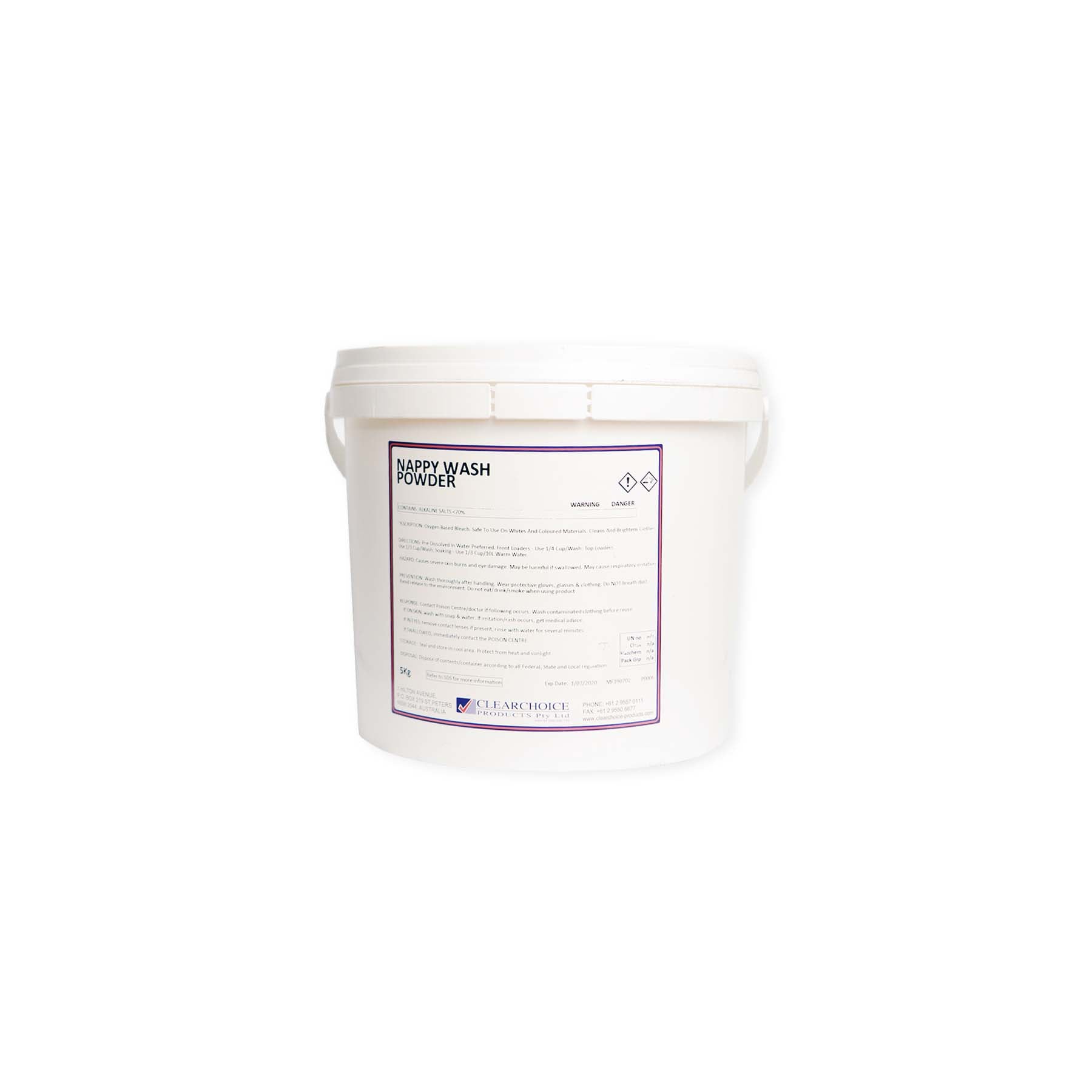 CLEARCHOICE NAPPY WASH POWDER 5KG
