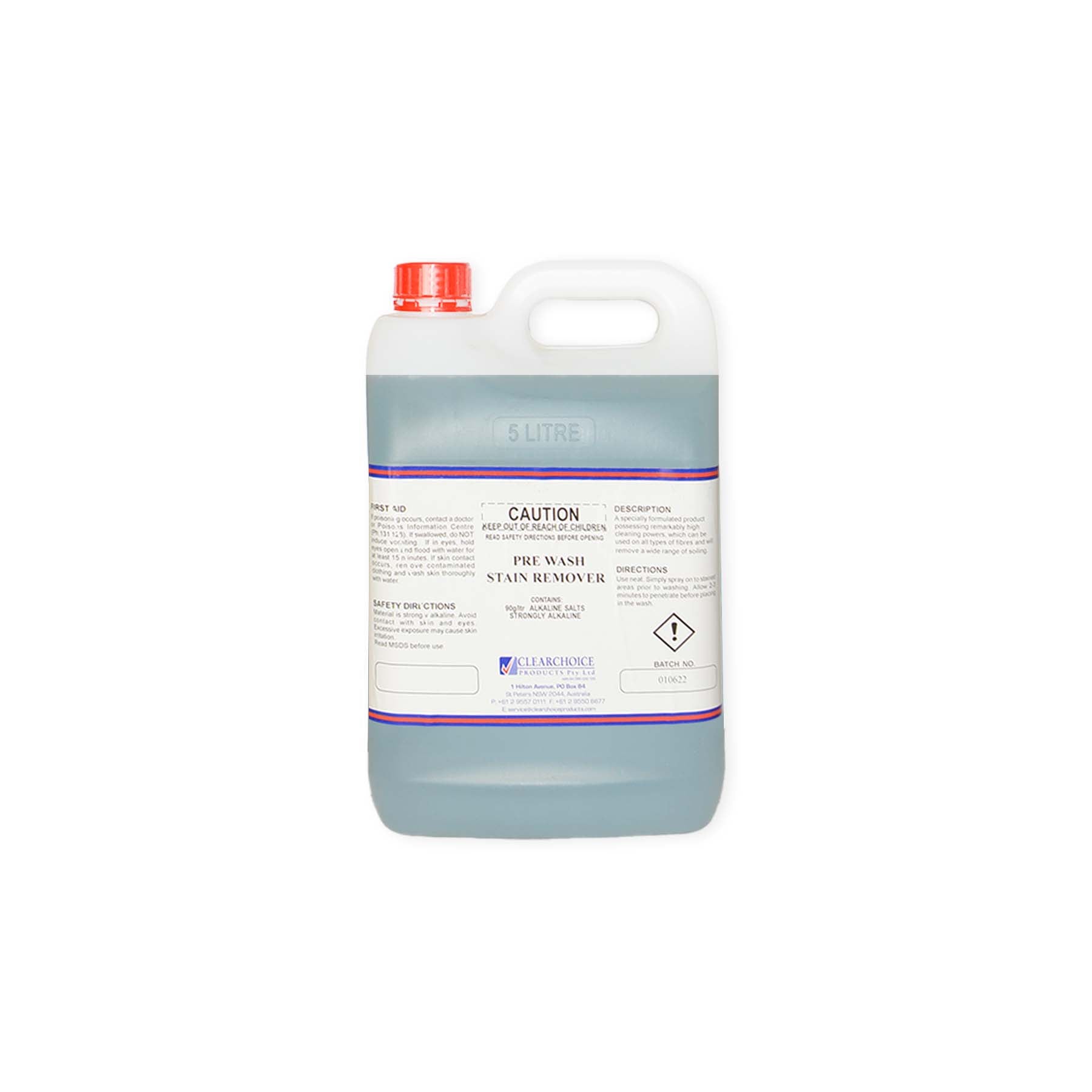 CLEARCHOICE PRE-WASH STAIN REMOVER 5L