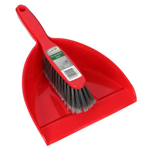 SABCO PROFESSIONAL DUST PAN SET PLASTIC RED