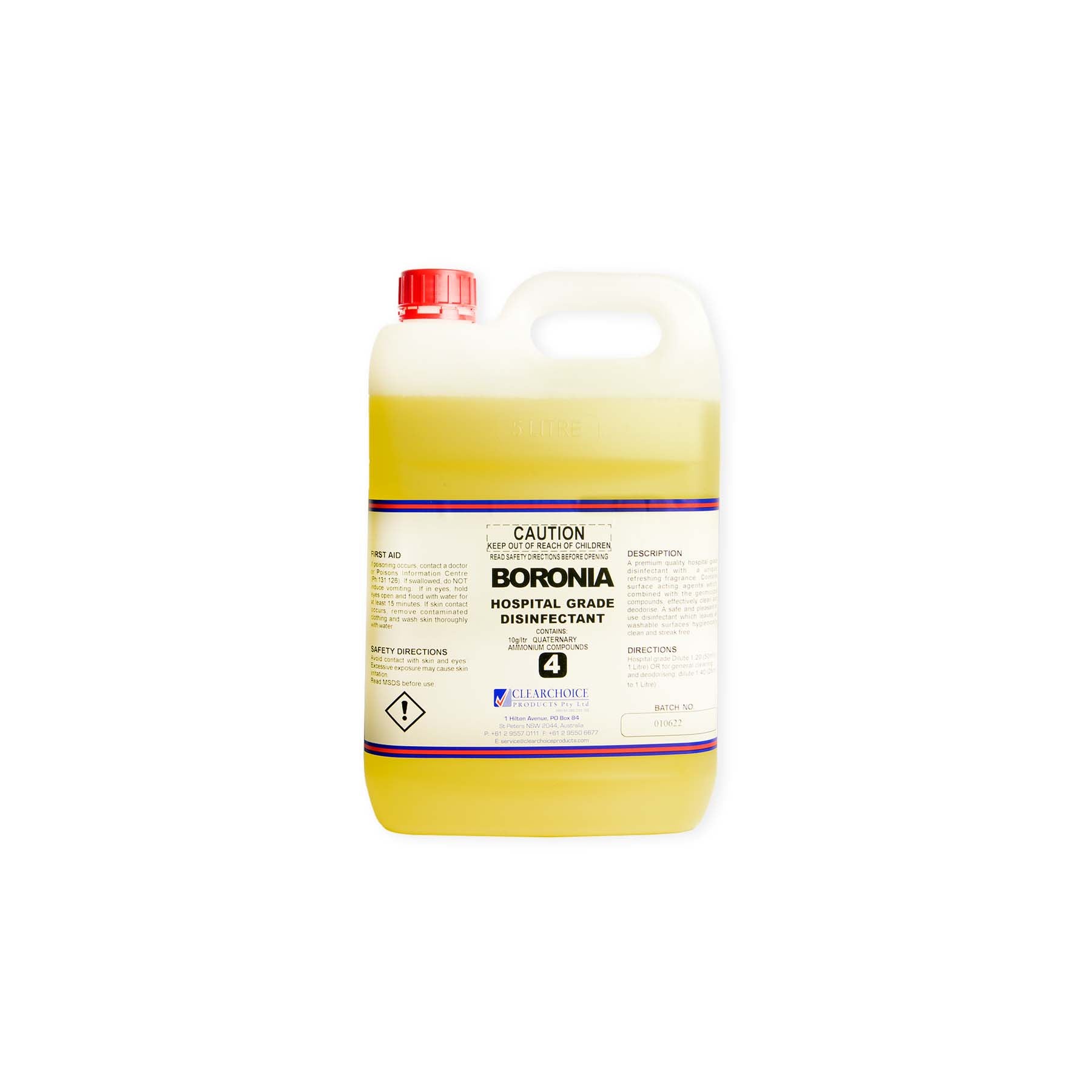 CLEARCHOICE BORONIA DISINFECTANT HOSPITAL GRADE 5L