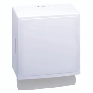 4943 INTERFOLD TOWEL DISP, WHITE ENAMEL, LOCKABEL, SUITS CODE 1742
