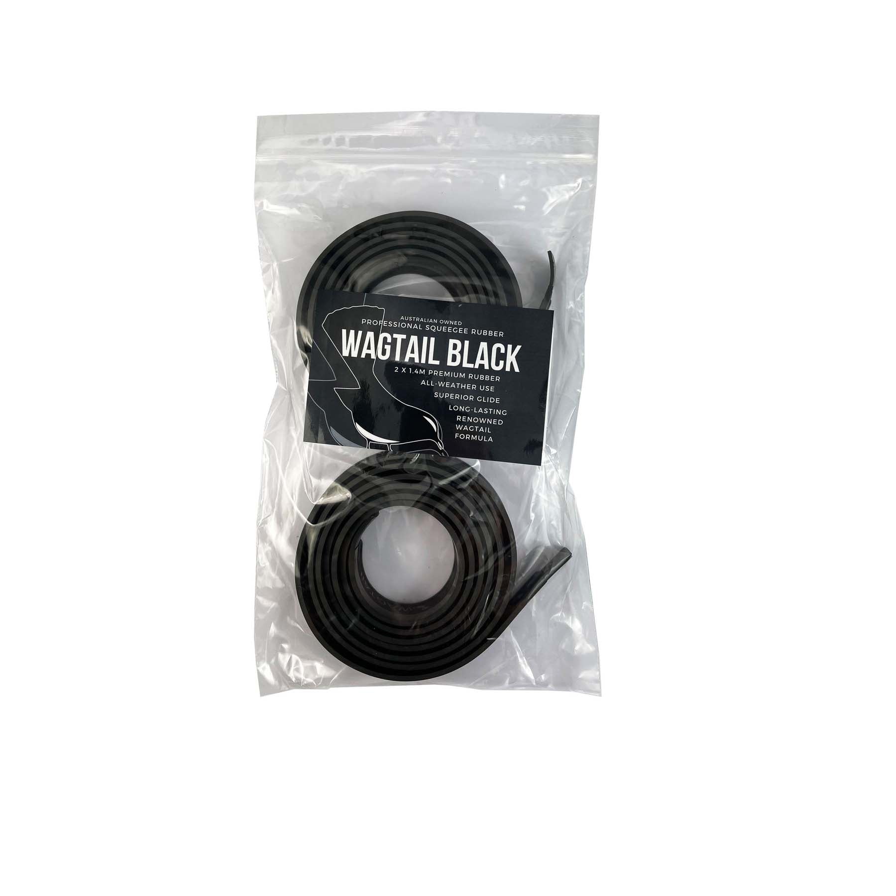 WAGTAIL SQUEEGEE RUBBER BLACK (2X1.4 METRES)